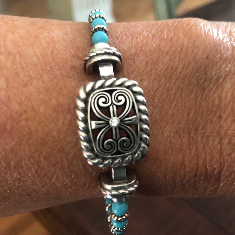 Brighton Color Clique turquoise silver bracelet